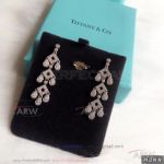 AAA Replica Tiffany Jazz Pagoda Platinum Diamond Drop Earrings